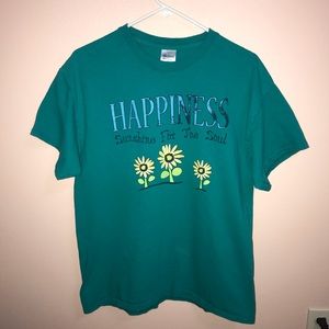 Teal Gildan T-Shirt L